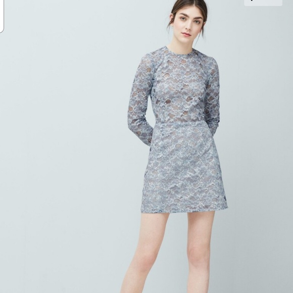 MNG SUIT Dresses & Skirts - MNG SUIT blue and white lace mini dress